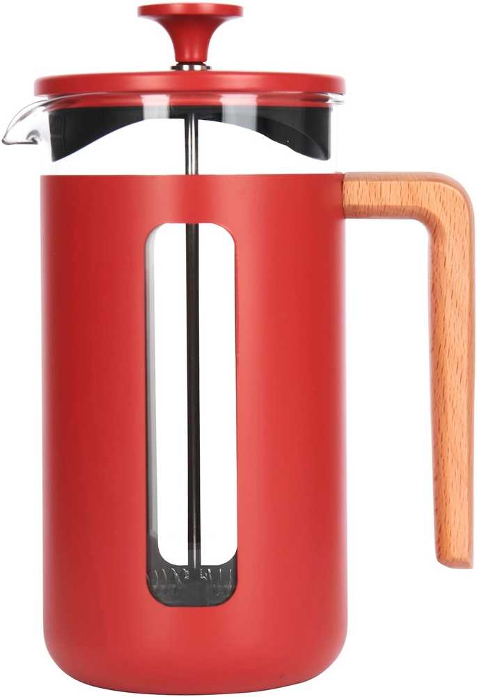 La Cafetière Pisa French Press z nerezové oceli, červená, pro 8 šálků
