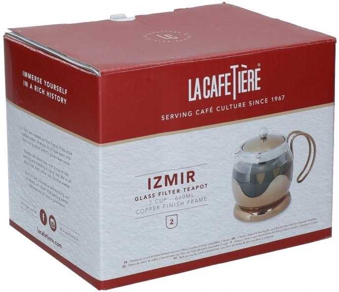 La Cafetière Konvička na čaj s infuzérem, měděná, pro 2 šálky