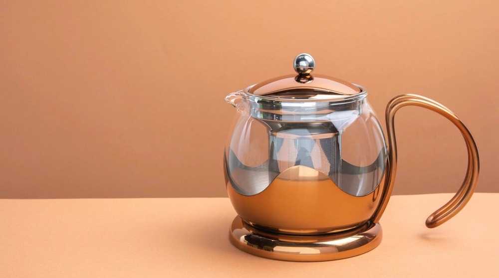 La Cafetière Konvička na čaj s infuzérem, měděná, pro 2 šálky