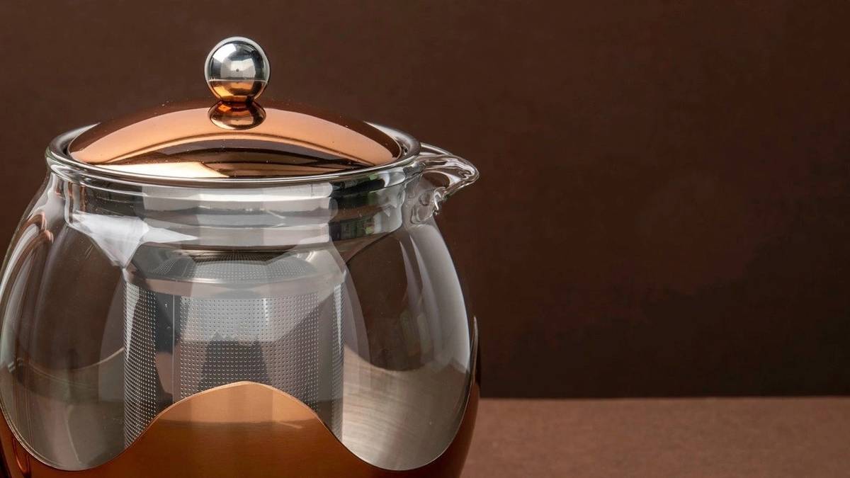 La Cafetière Konvička na čaj s infuzérem, měděná, pro 2 šálky