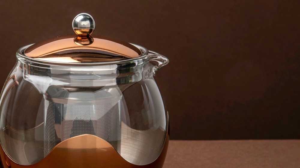 La Cafetière Konvička na čaj s infuzérem, měděná, pro 2 šálky