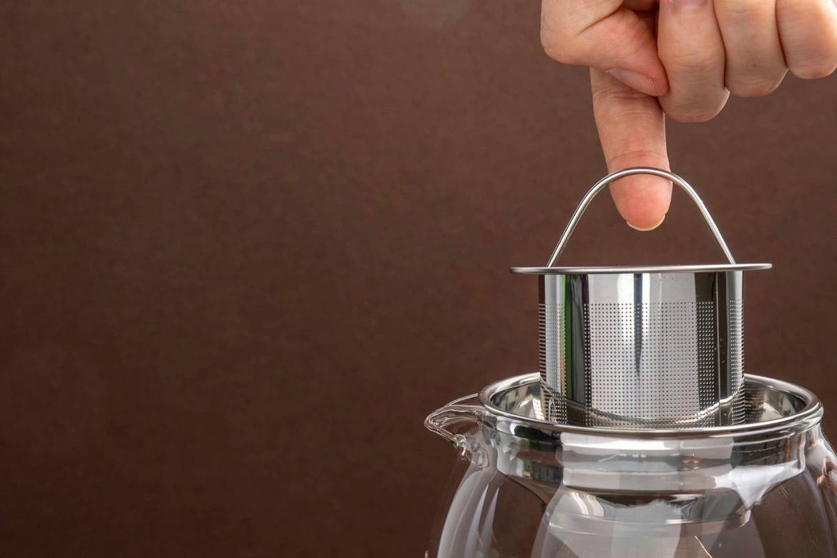 La Cafetière Konvička na čaj s infuzérem, měděná, pro 2 šálky