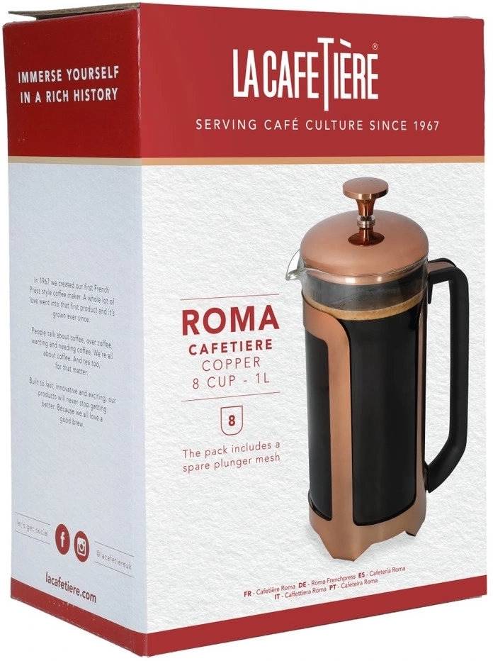 La Cafetière Roma French Press v měděném provedení, pro 8 šálků
