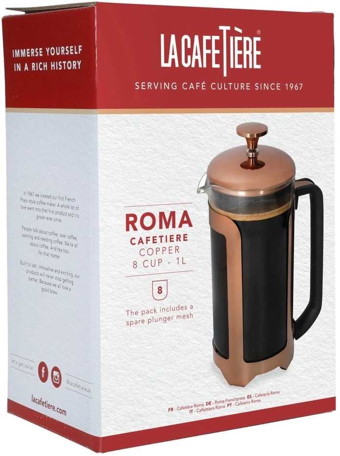 La Cafetière Roma French Press v měděném provedení, pro 8 šálků