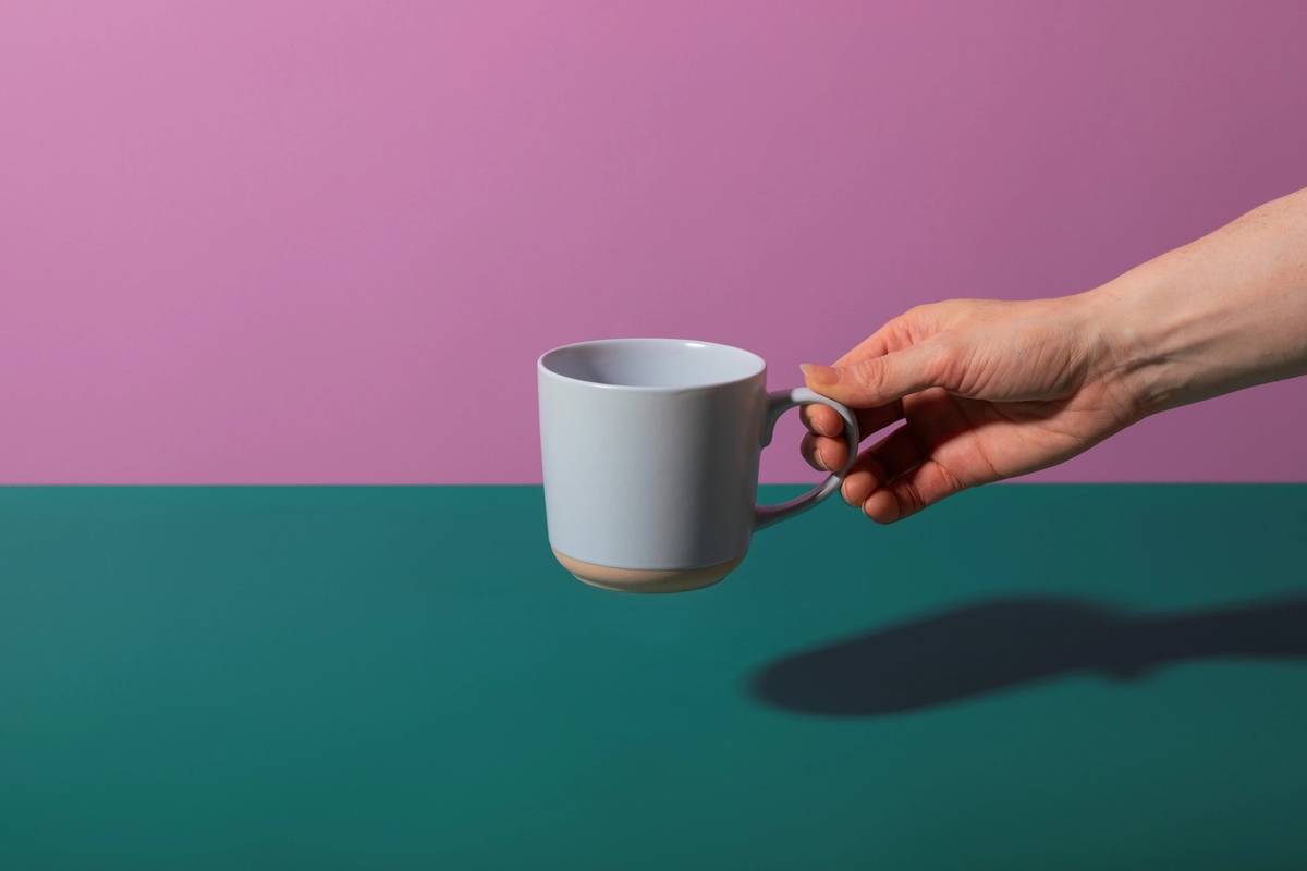 La Cafetière Kameninový hrnek, nebesky modrá, 350 ml
