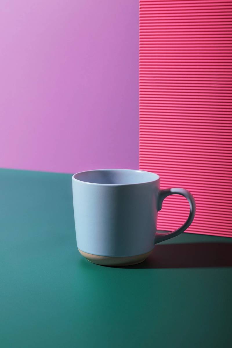La Cafetière Kameninový hrnek, nebesky modrá, 350 ml