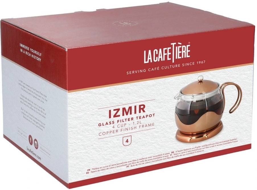 La Cafetière Konvička na čaj s infuzérem, měděná, pro 4 šálky
