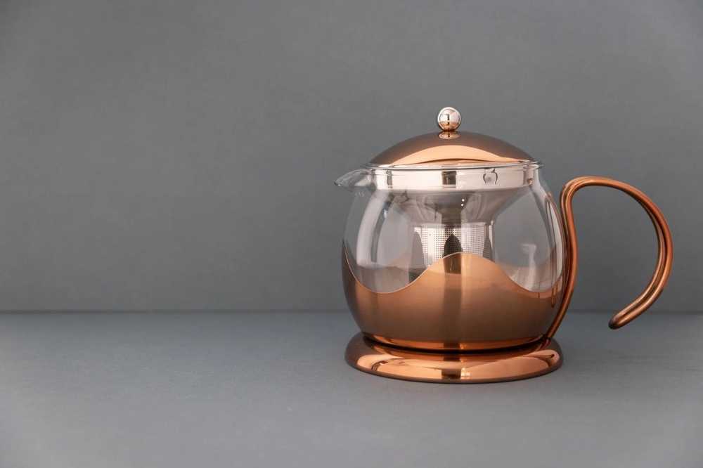 La Cafetière Konvička na čaj s infuzérem, měděná, pro 4 šálky