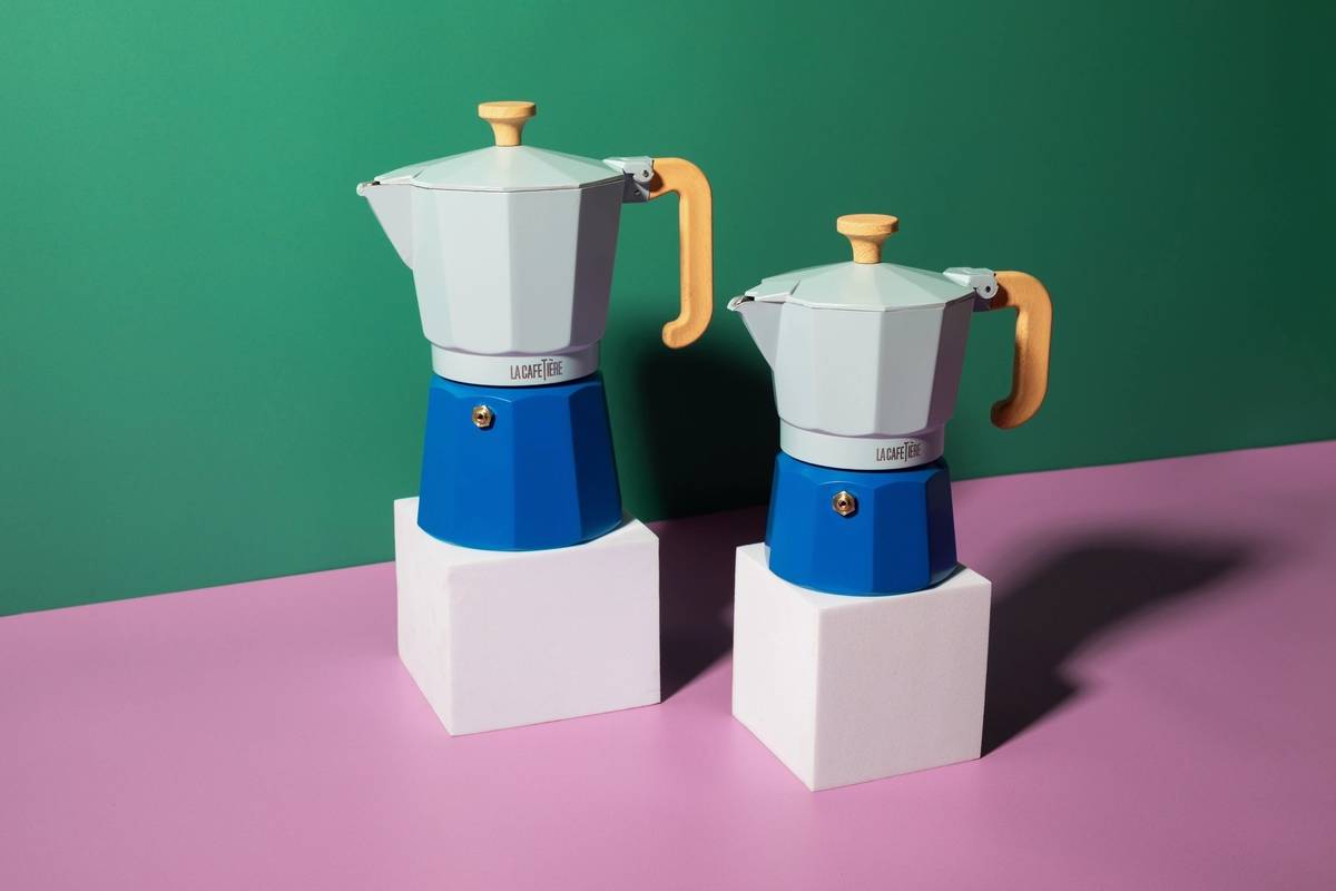 La Cafetière Venice Moka konvička na espresso, nebesky modrá, pro 3 šálky