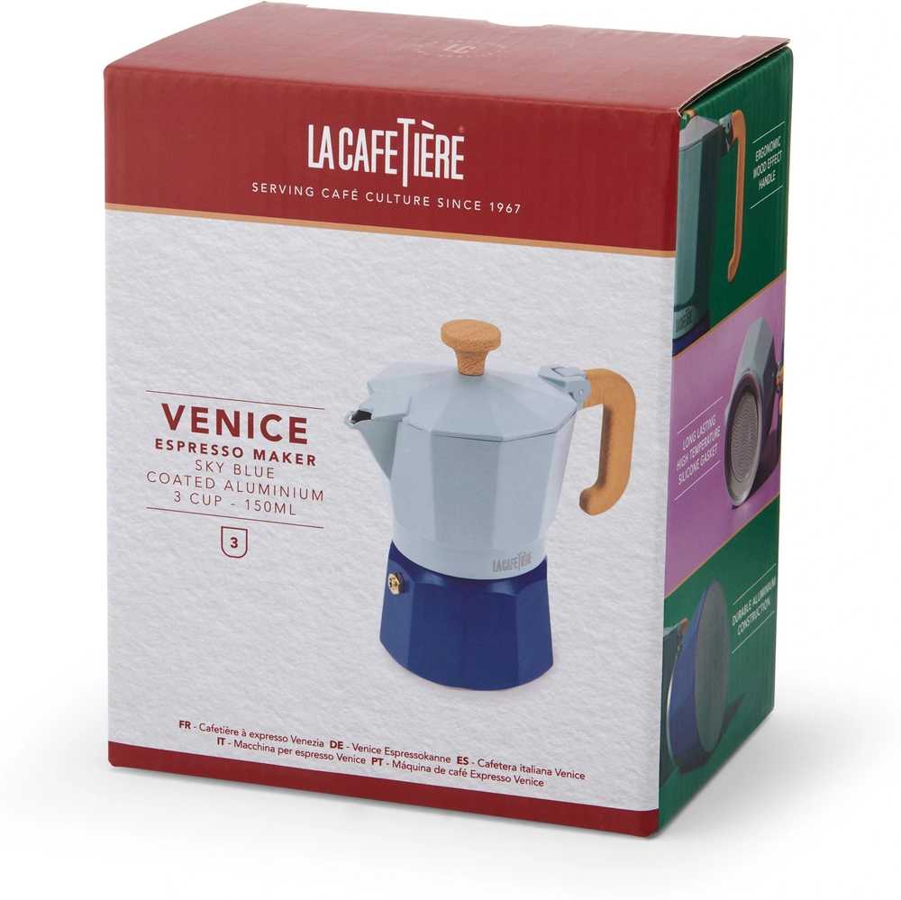 La Cafetière Venice Moka konvička na espresso, nebesky modrá, pro 3 šálky