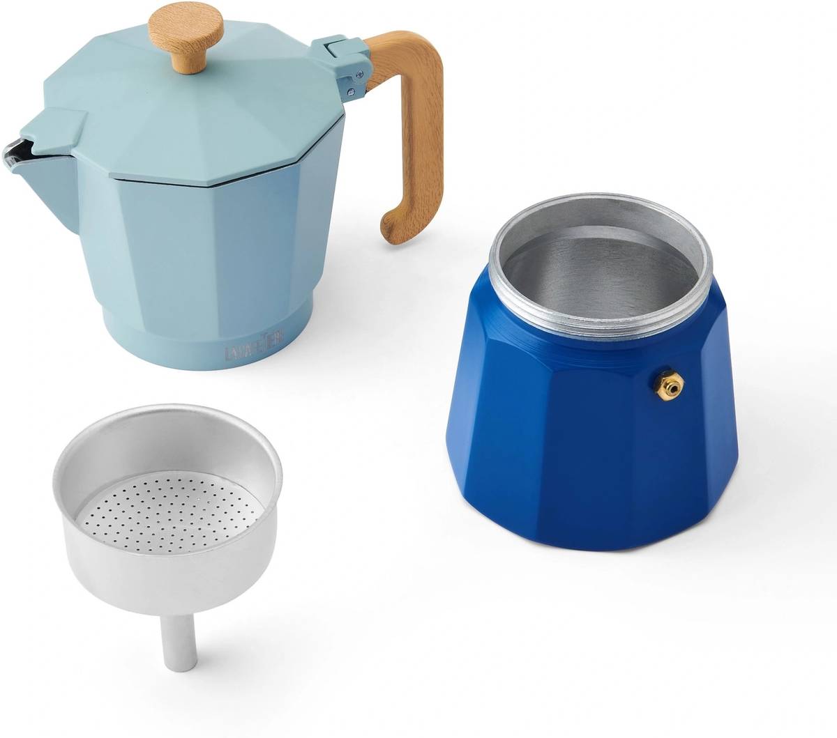 La Cafetière Venice Moka konvička na espresso, nebesky modrá, pro 6 šálků