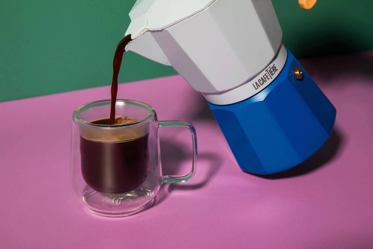 La Cafetière Venice Moka konvička na espresso, nebesky modrá, pro 6 šálků