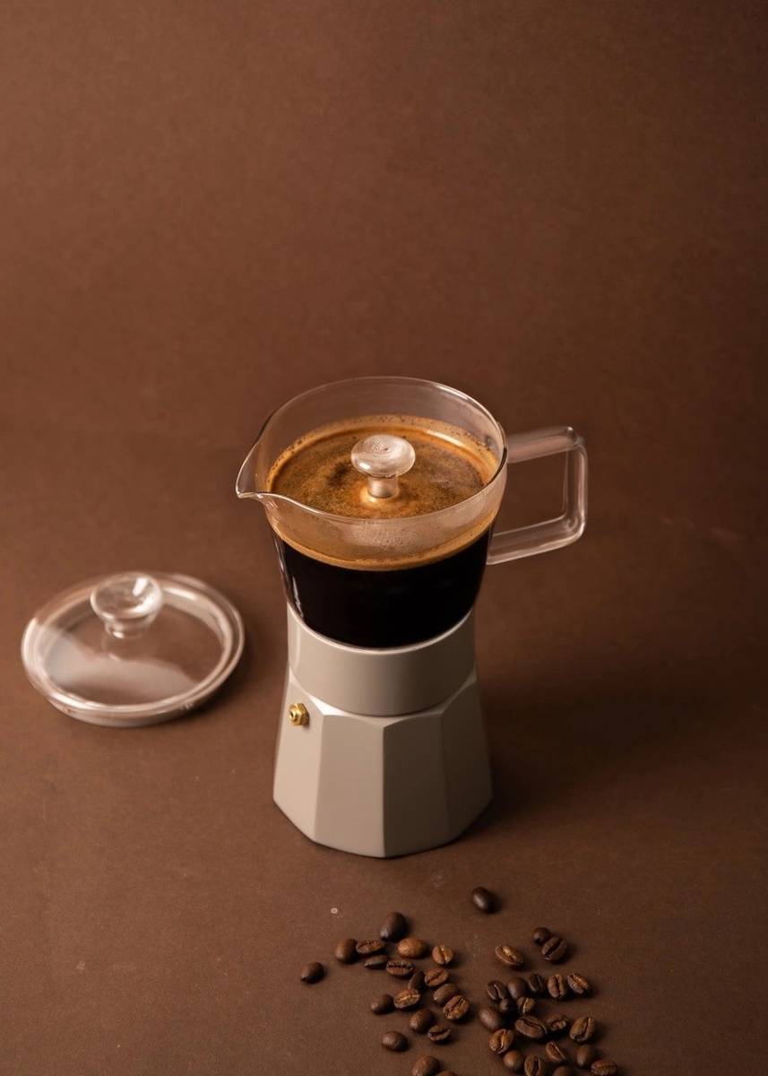 La Cafetière Verona Skleněný moka kávovar, béžová, pro 6 šálků