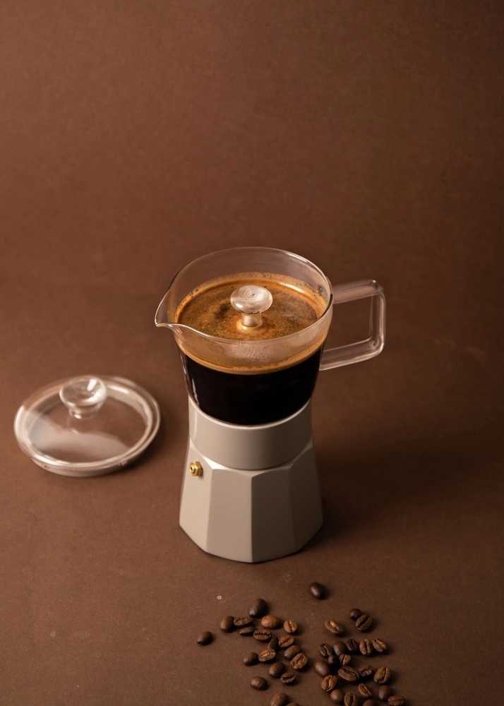 La Cafetière Verona Skleněný moka kávovar, béžová, pro 6 šálků