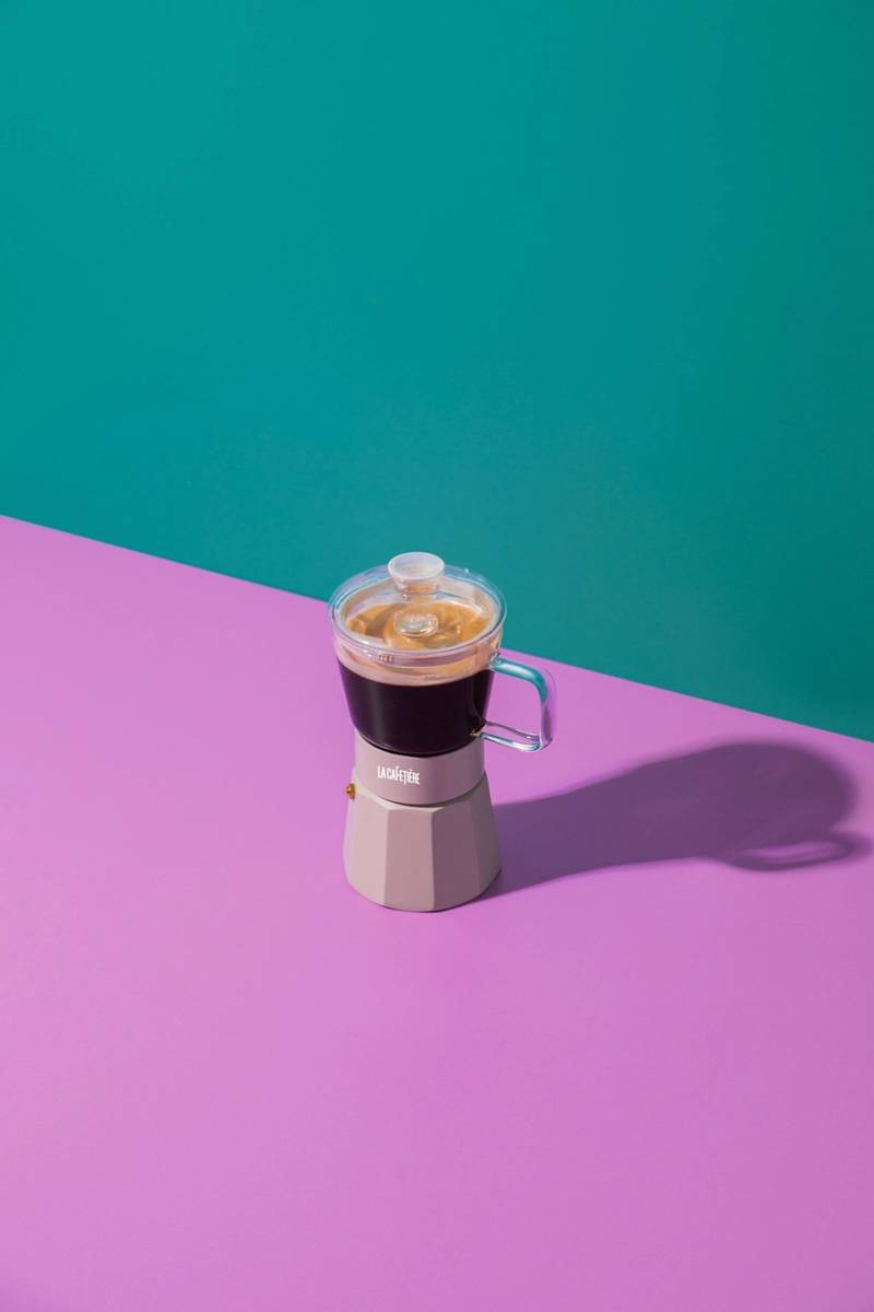 La Cafetière Verona Skleněný moka kávovar, béžová, pro 6 šálků