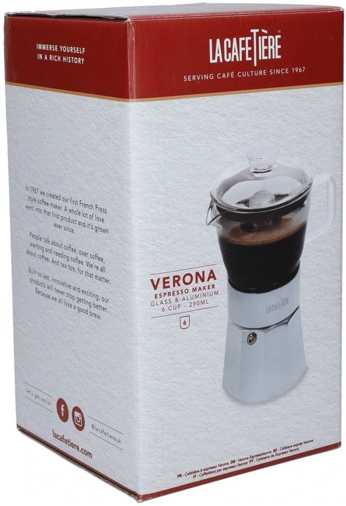 La Cafetière Verona Skleněný moka kávovar, pro 6 šálků