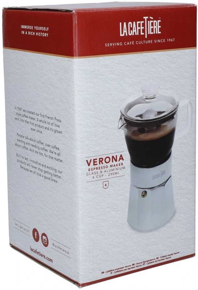 La Cafetière Verona Skleněný moka kávovar, pro 6 šálků