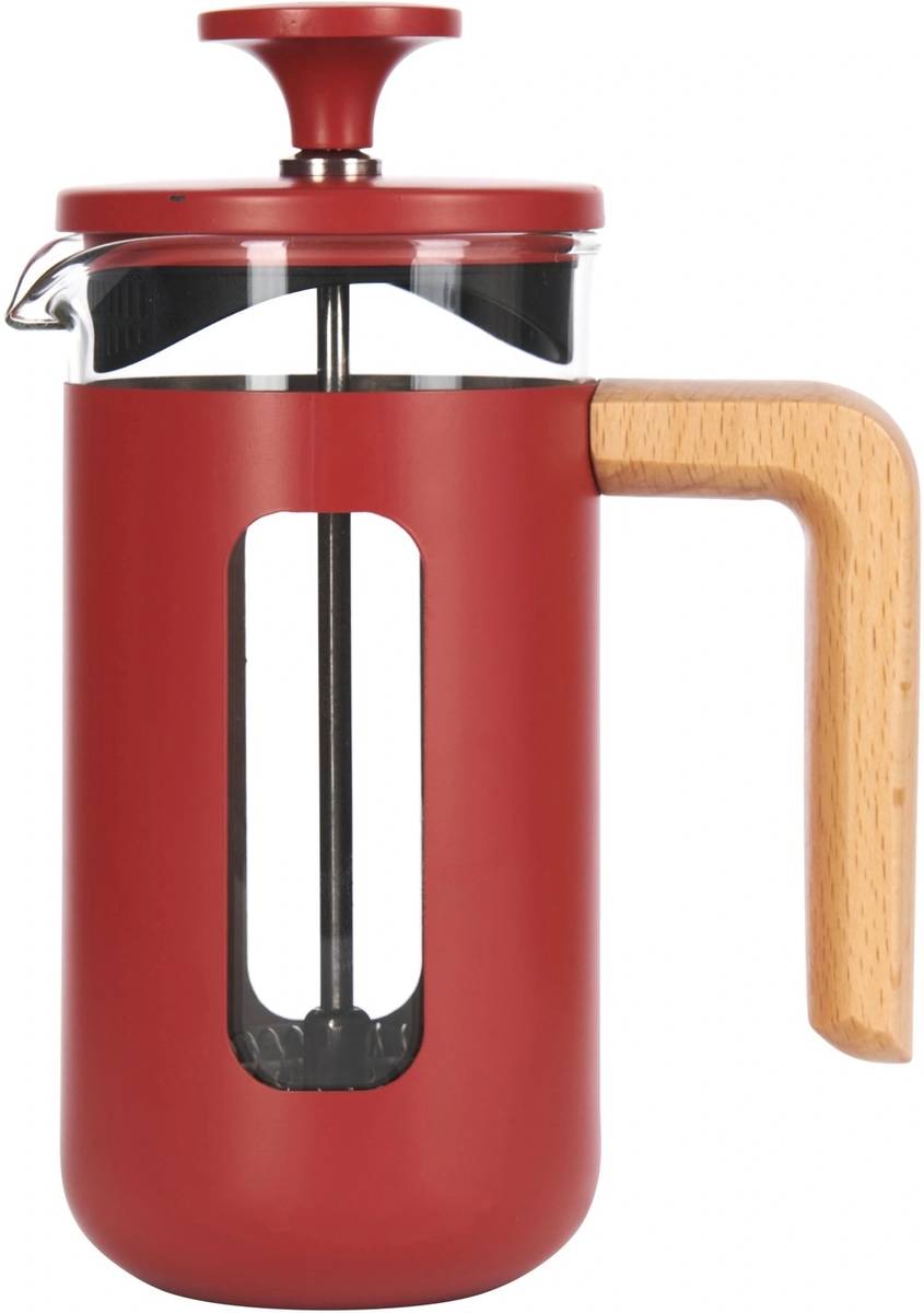 La Cafetière Pisa French Press z nerezové oceli, červená, pro 3 šálky