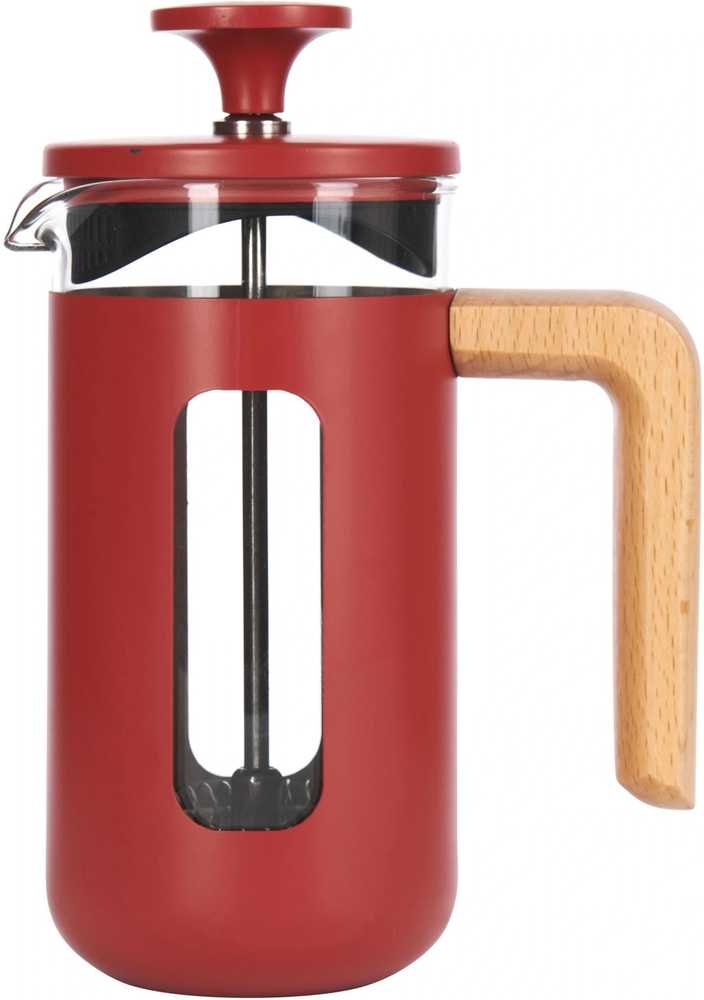 La Cafetière Pisa French Press z nerezové oceli, červená, pro 3 šálky