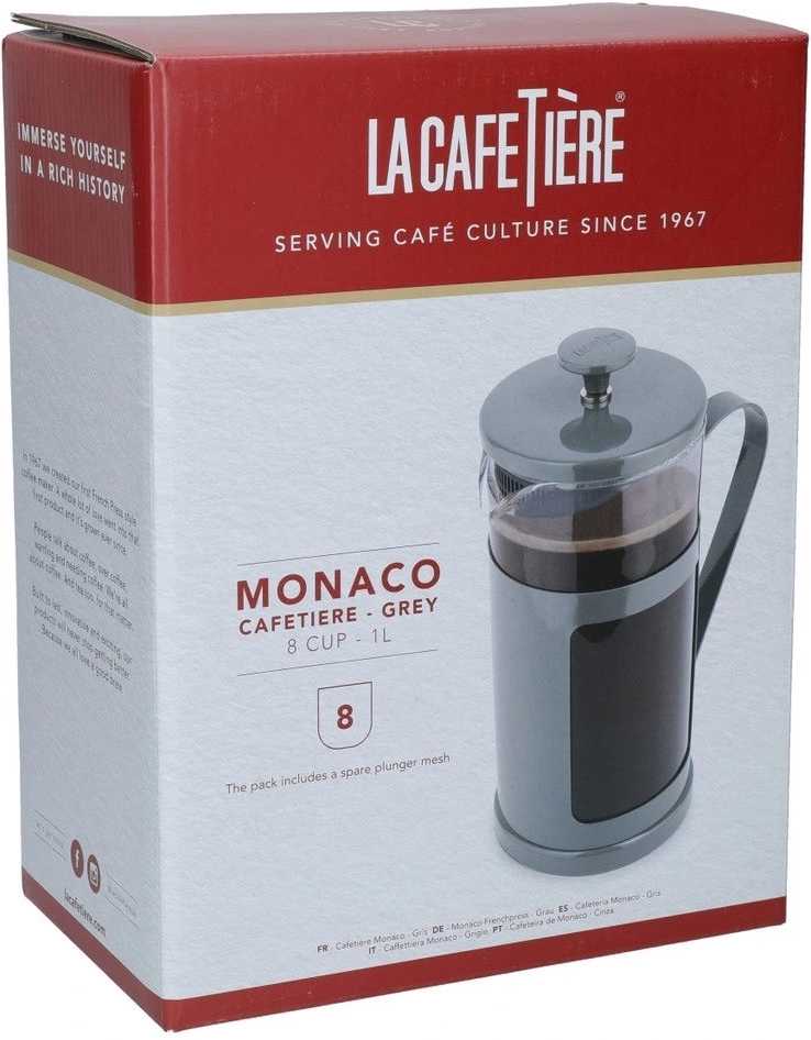 La Cafetière French Press Monaco Cool Grey, pro 8 šálků