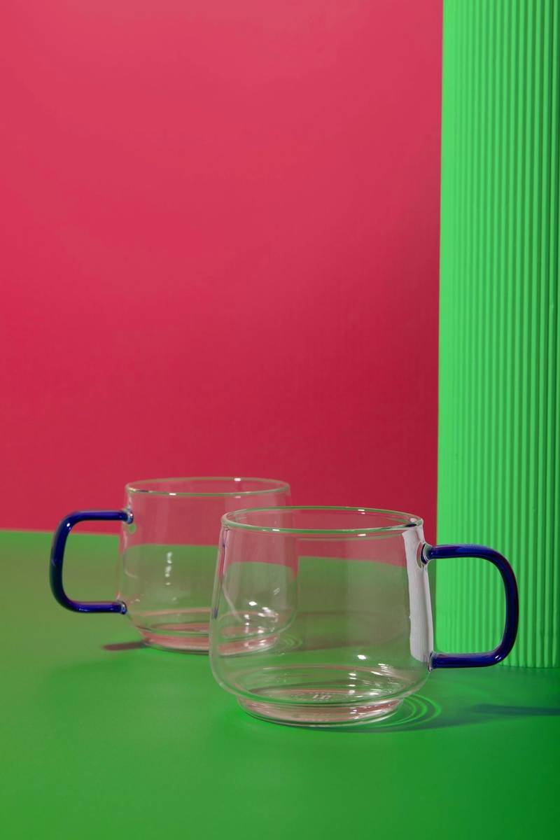 La Cafetière Gyro Sada skleněných hrnečků, modrá, 275 ml