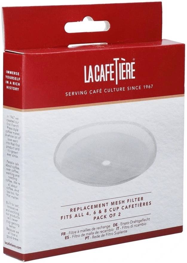 La Cafetière Sada náhradních sítek pro French Press na čtyři, šest a osm šálků