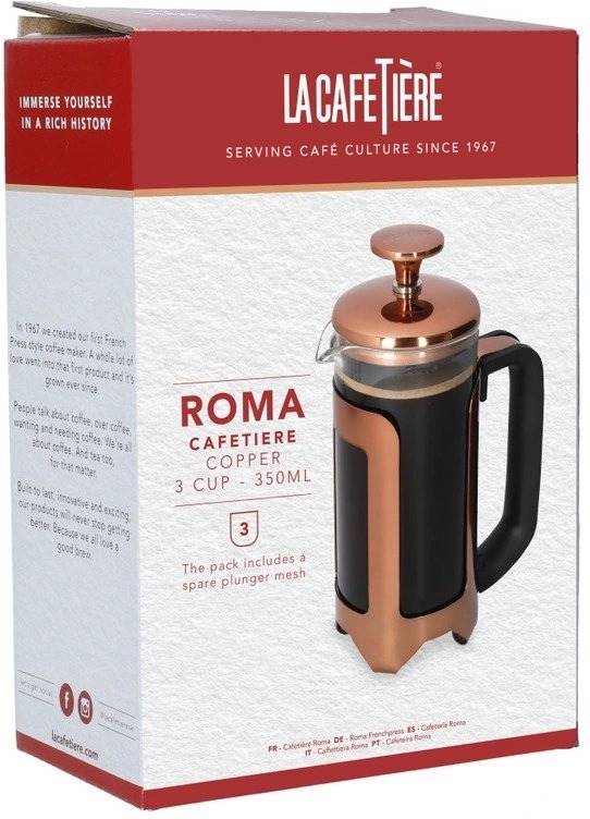 La Cafetière Roma French Press v měděném provedení, pro 3 šálky