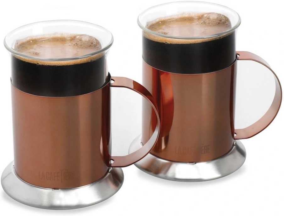 La Cafetière Sada dvou šálků s leštěným měděným povrchem, 2 ks