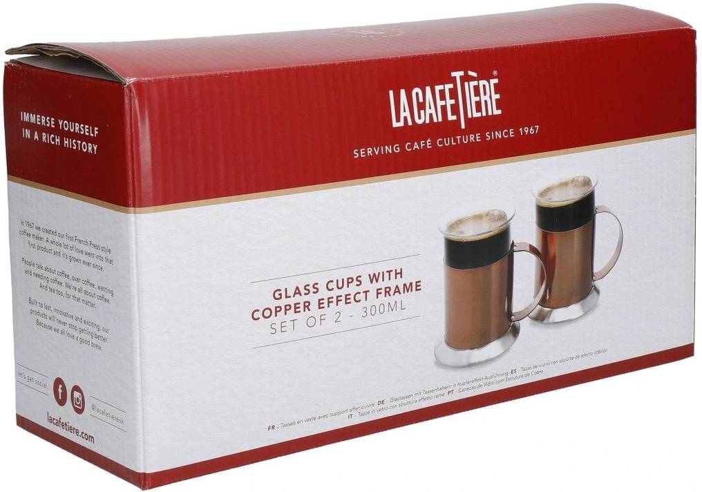La Cafetière Sada dvou šálků s leštěným měděným povrchem, 2 ks