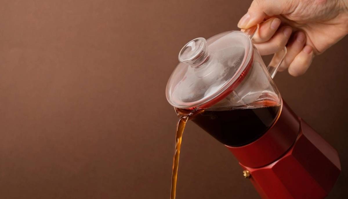 La Cafetière Verona Skleněný moka kávovar, červená, pro 6 šálků