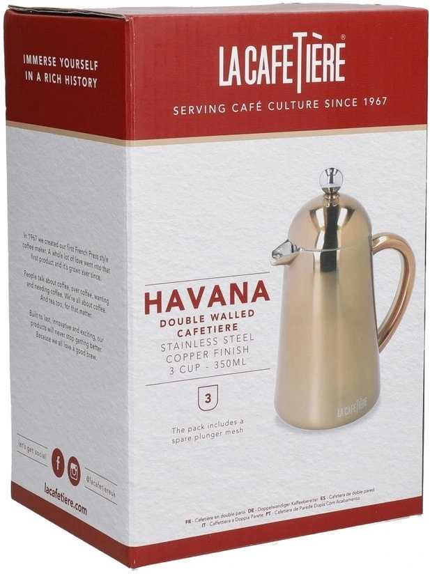 La Cafetière Havana Konvička na kávu z měděné nerezové oceli, pro 3 šálky