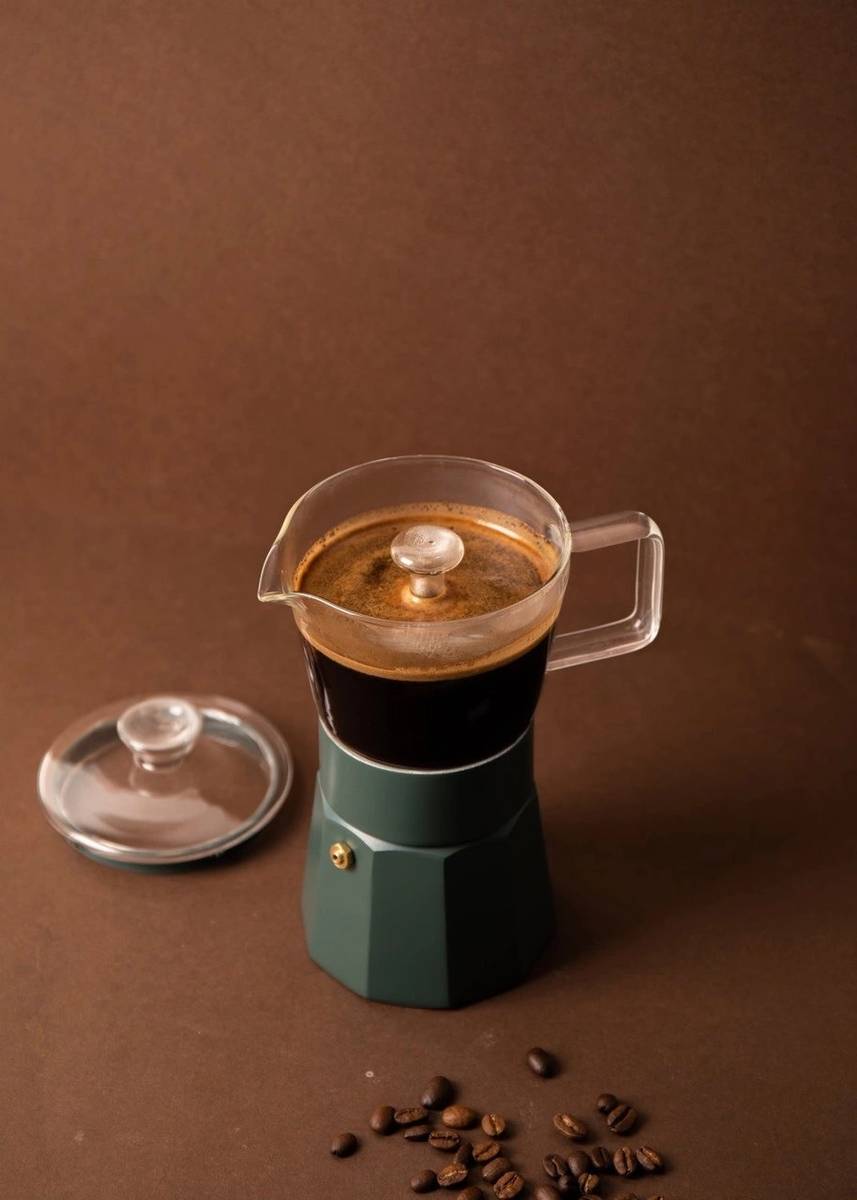 La Cafetière Verona Skleněný moka kávovar, zelená, pro 6 šálků