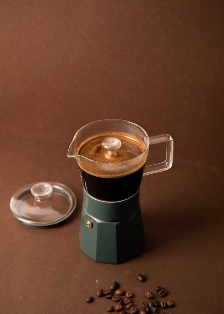 La Cafetière Verona Skleněný moka kávovar, zelená, pro 6 šálků