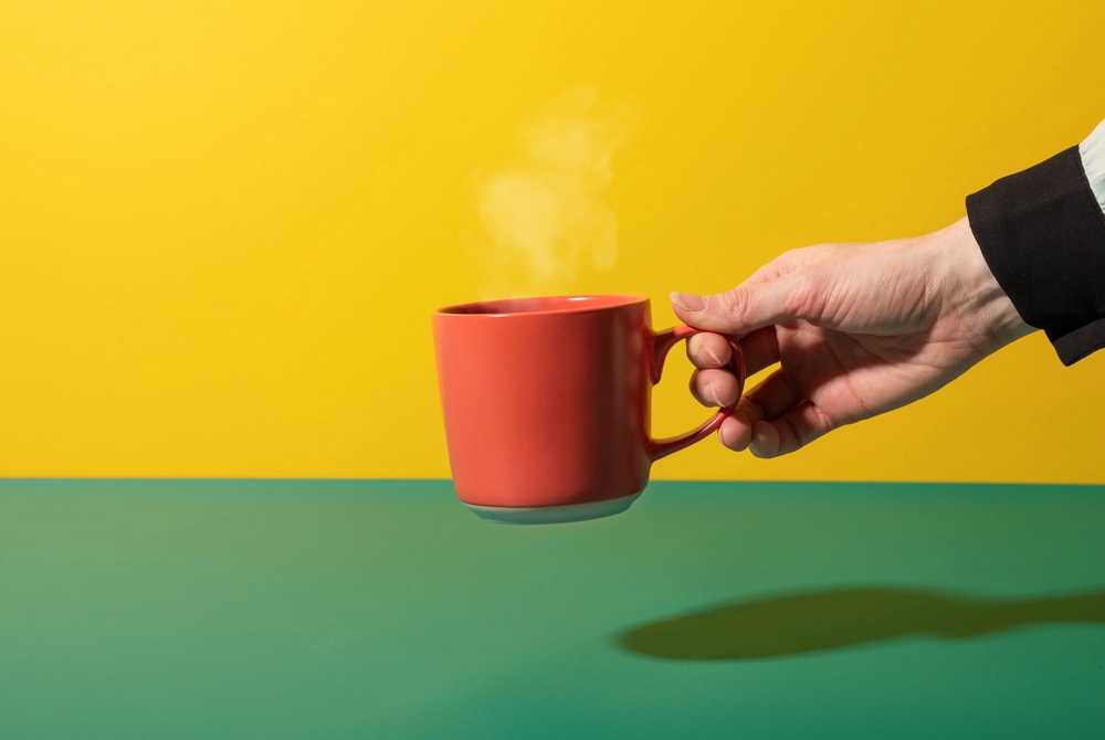 La Cafetière Kameninový hrnek, červená, 350 ml