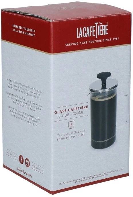La Cafetière Skleněný French Press, pro 3 šálky
