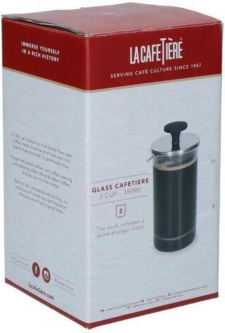 La Cafetière Skleněný French Press, pro 3 šálky