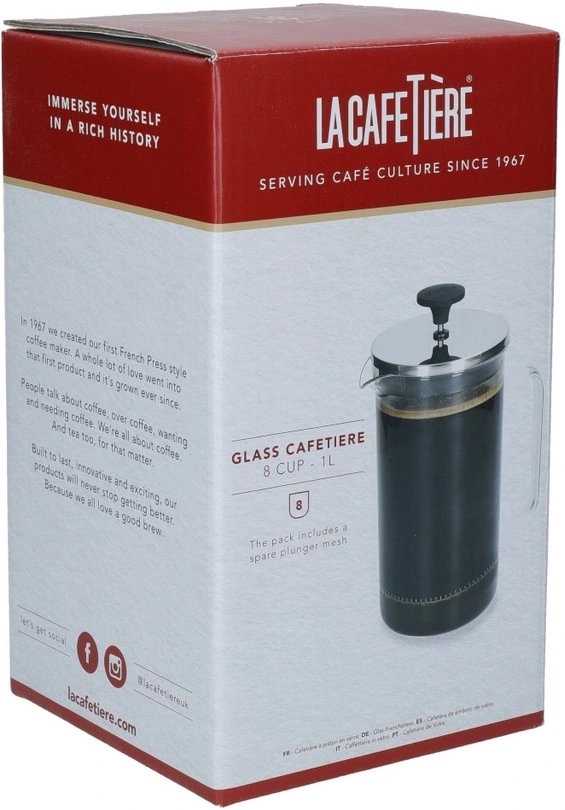 La Cafetière Skleněný French Press, pro 8 šálků