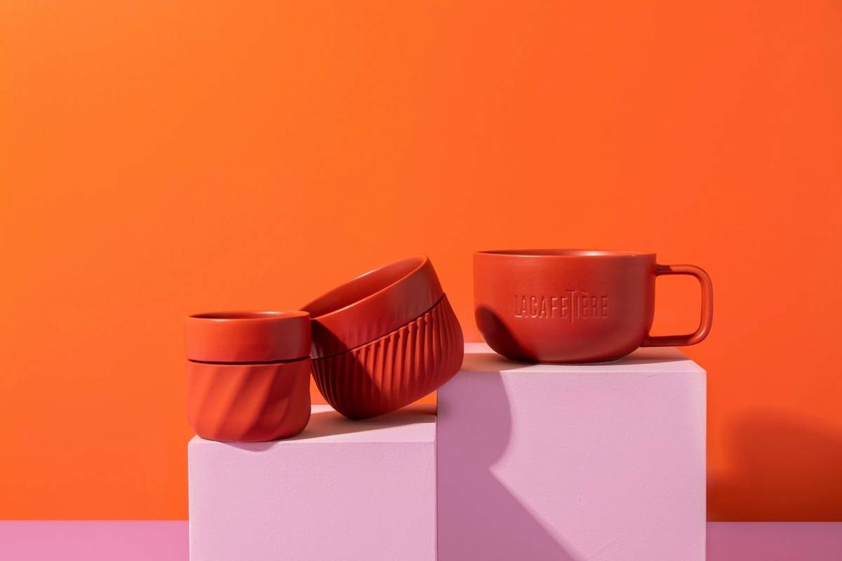 La Cafetière Sada hrnků, červená, 3 ks