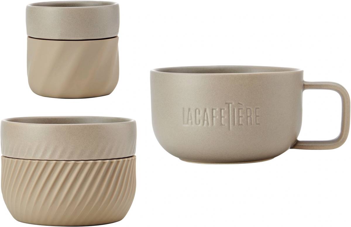 La Cafetière Sada hrnků, béžová, 3 ks