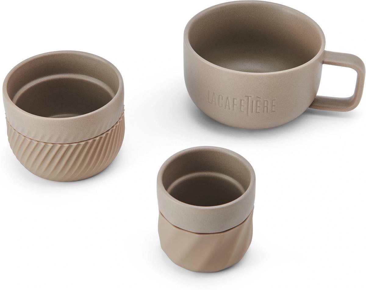 La Cafetière Sada hrnků, béžová, 3 ks