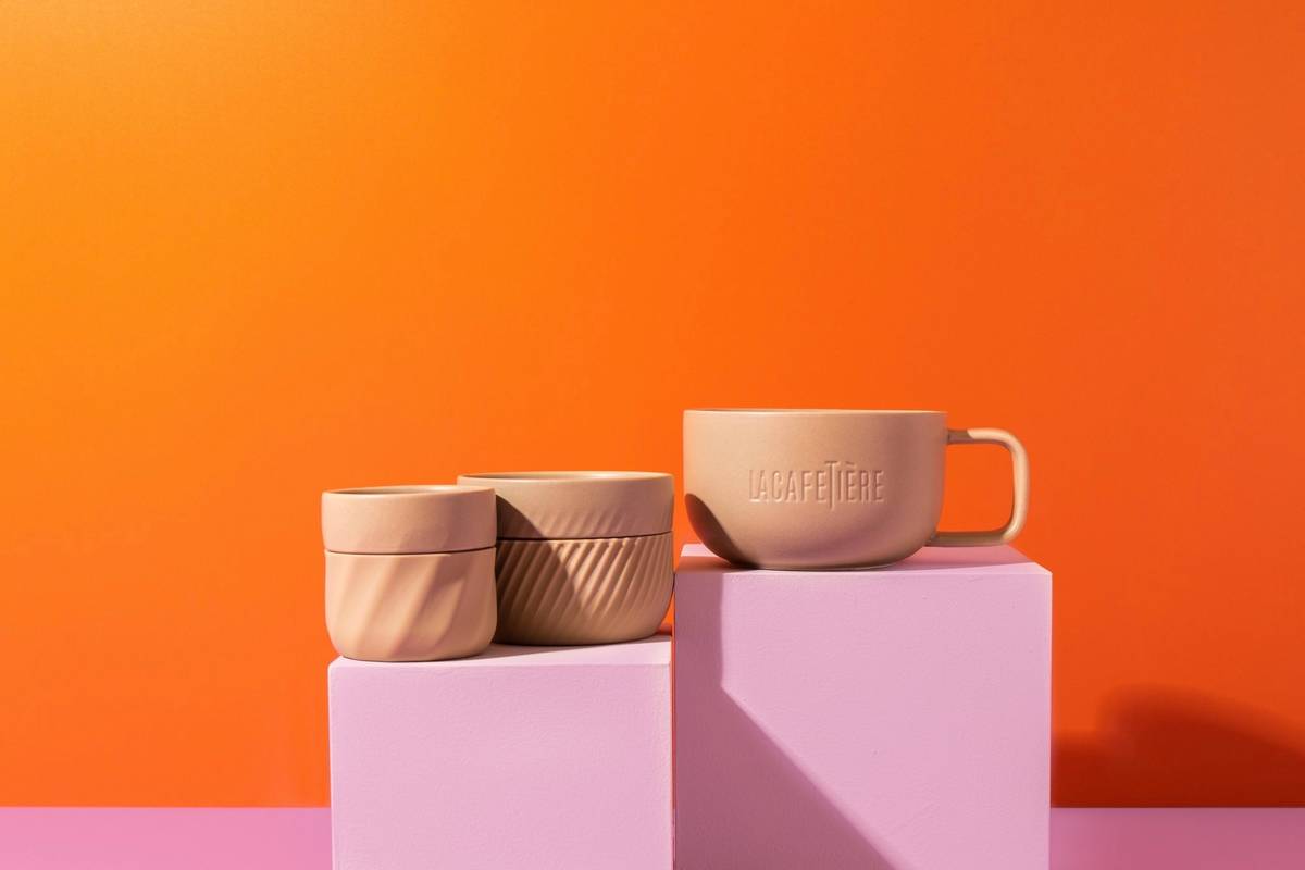 La Cafetière Sada hrnků, béžová, 3 ks