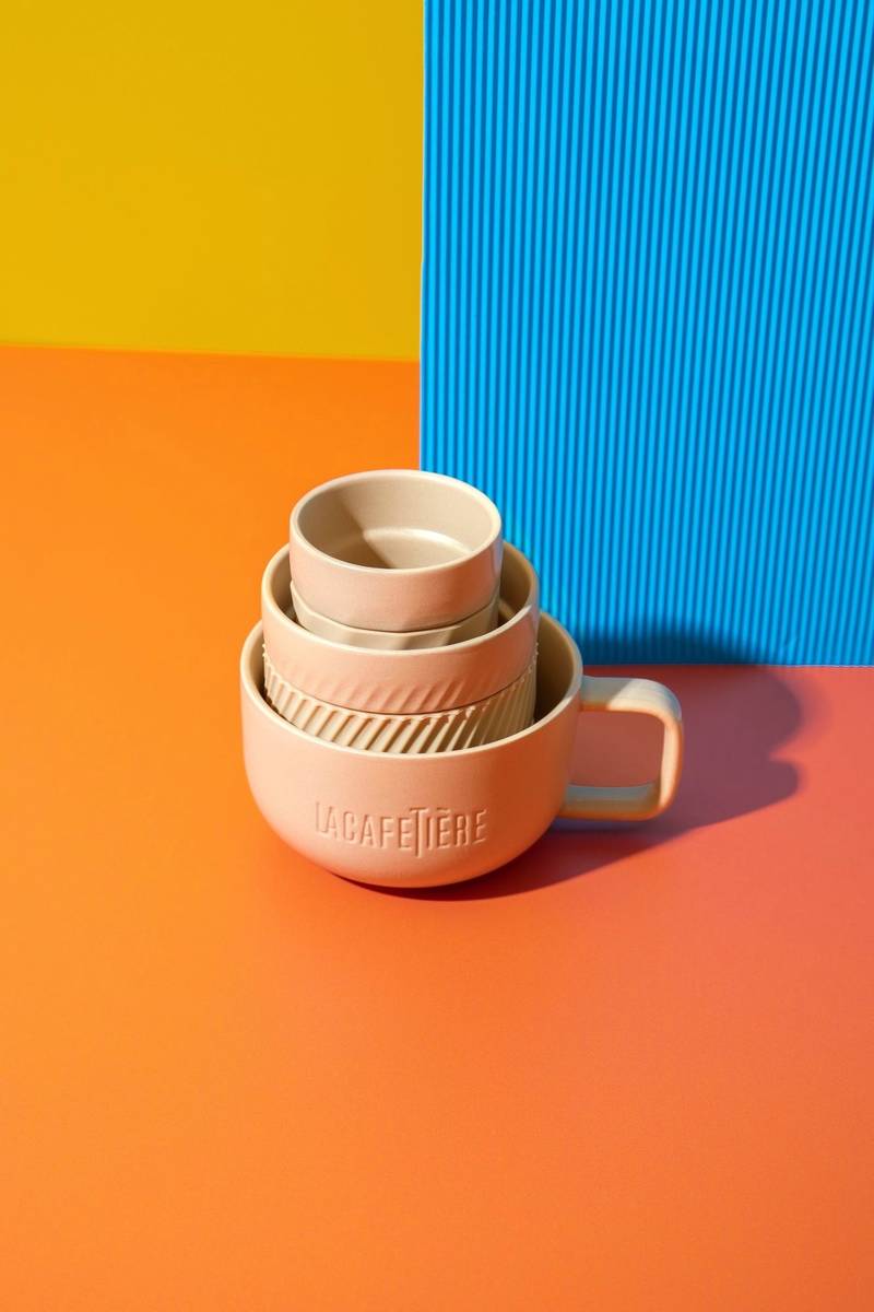 La Cafetière Sada hrnků, béžová, 3 ks