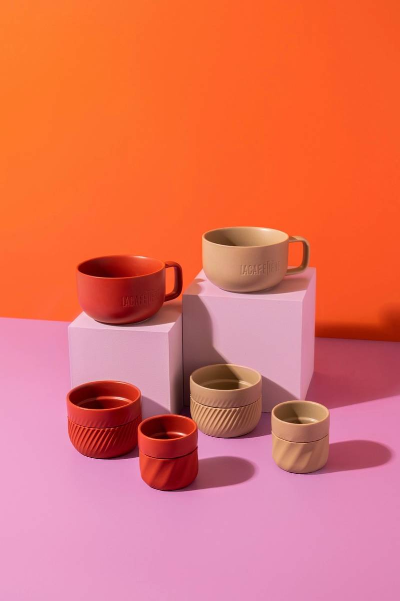 La Cafetière Sada hrnků, béžová, 3 ks