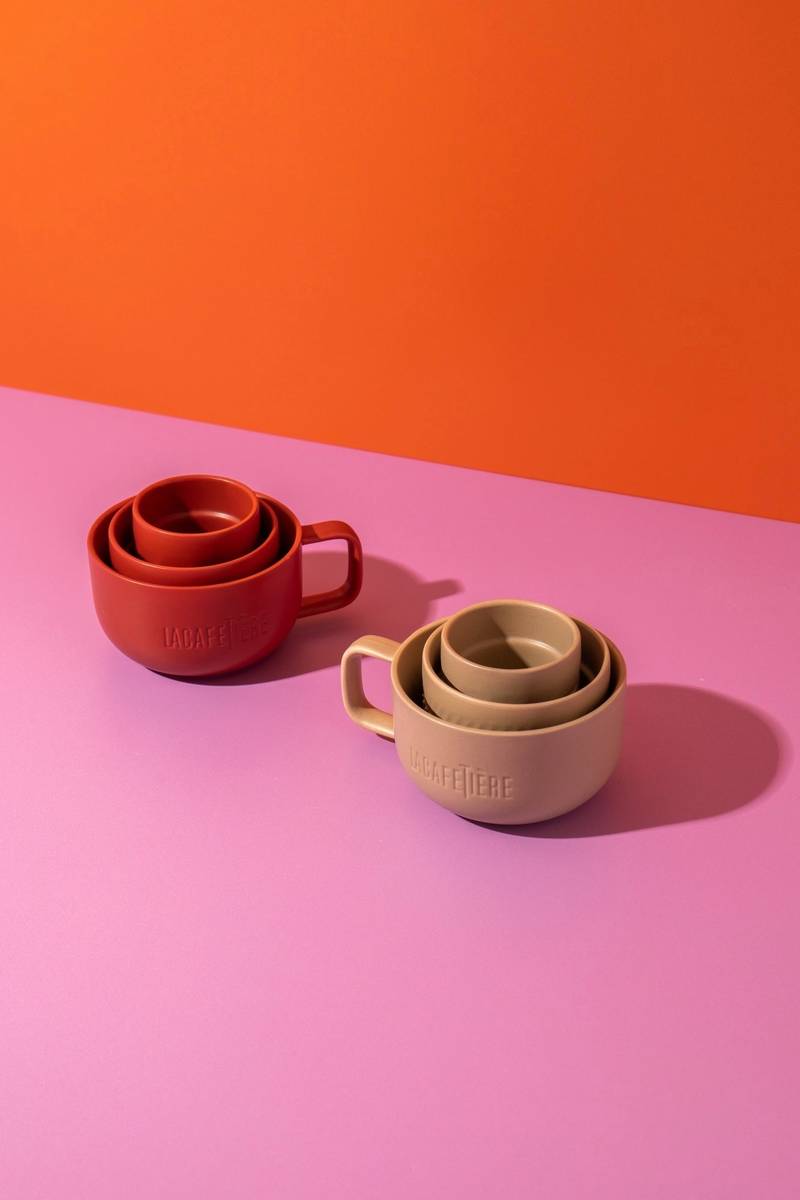 La Cafetière Sada hrnků, béžová, 3 ks