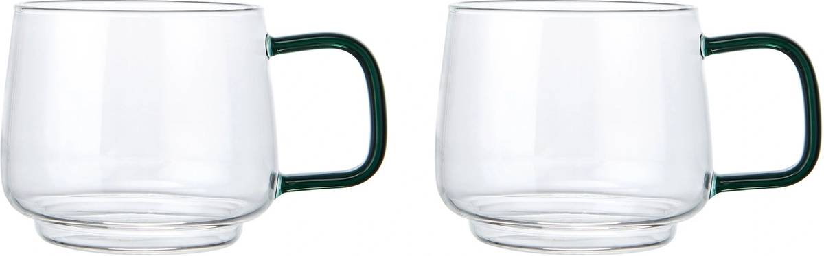 La Cafetière Gyro Sada skleněných hrnků, zelená, 2ks