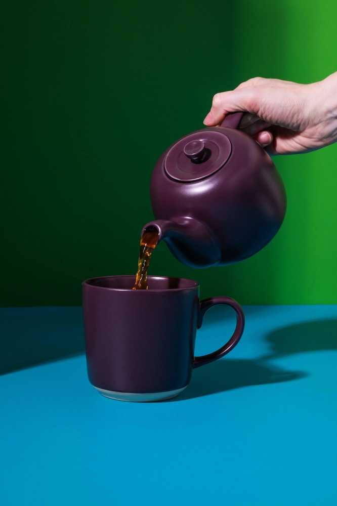 La Cafetière Kameninová konvička na čaj, fialová, 600 ml
