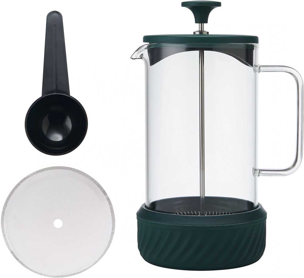 La Cafetière Zero Skleněný French Press, zelená, 1 l, pro 8 šálků
