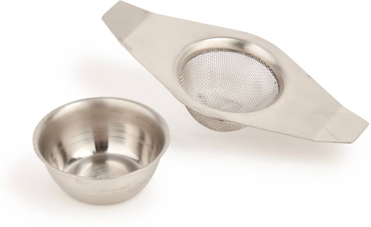 La Cafetière Nerezové sítko na čaj, s odkládací miskou