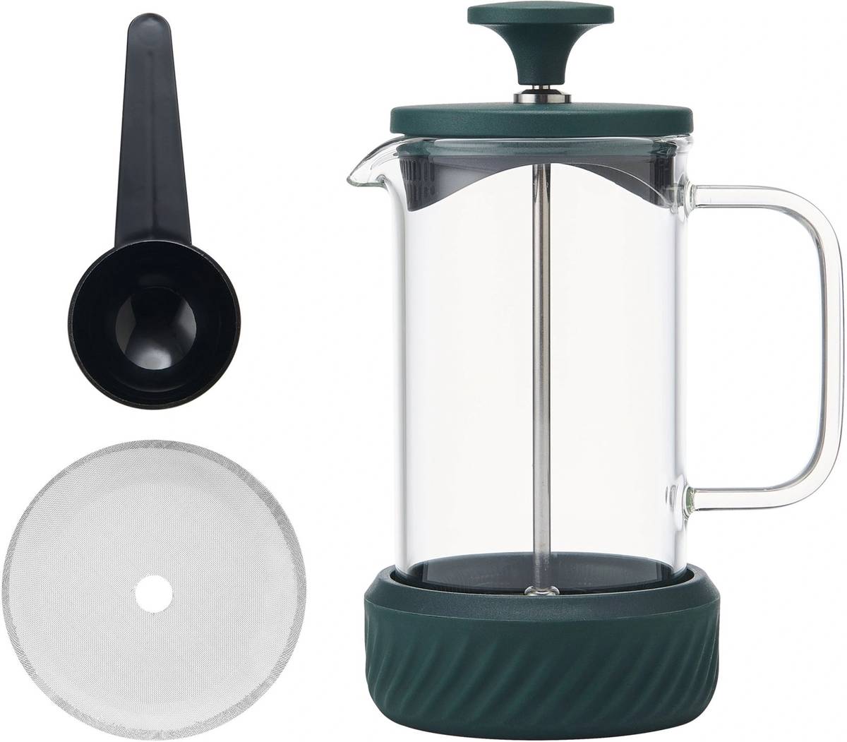 La Cafetière Zero Skleněný French Press, zelená, 350 ml, pro 3 šálky