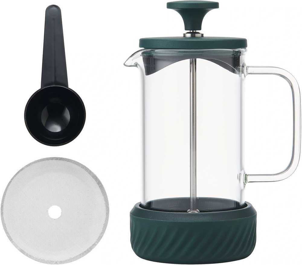 La Cafetière Zero Skleněný French Press, zelená, 350 ml, pro 3 šálky